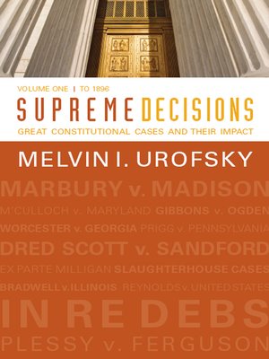 cover image of Supreme Decisions, Volume 1
